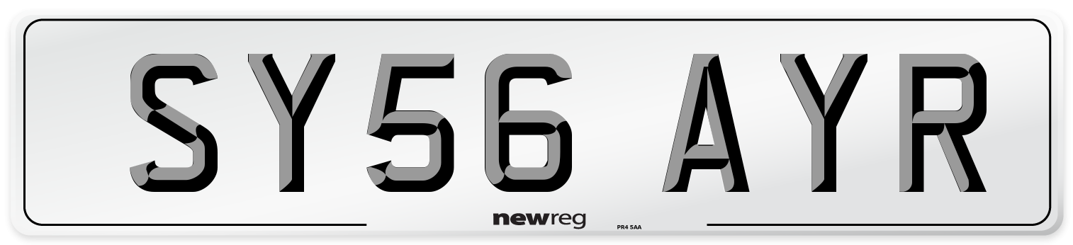 SY56 AYR Number Plate from New Reg